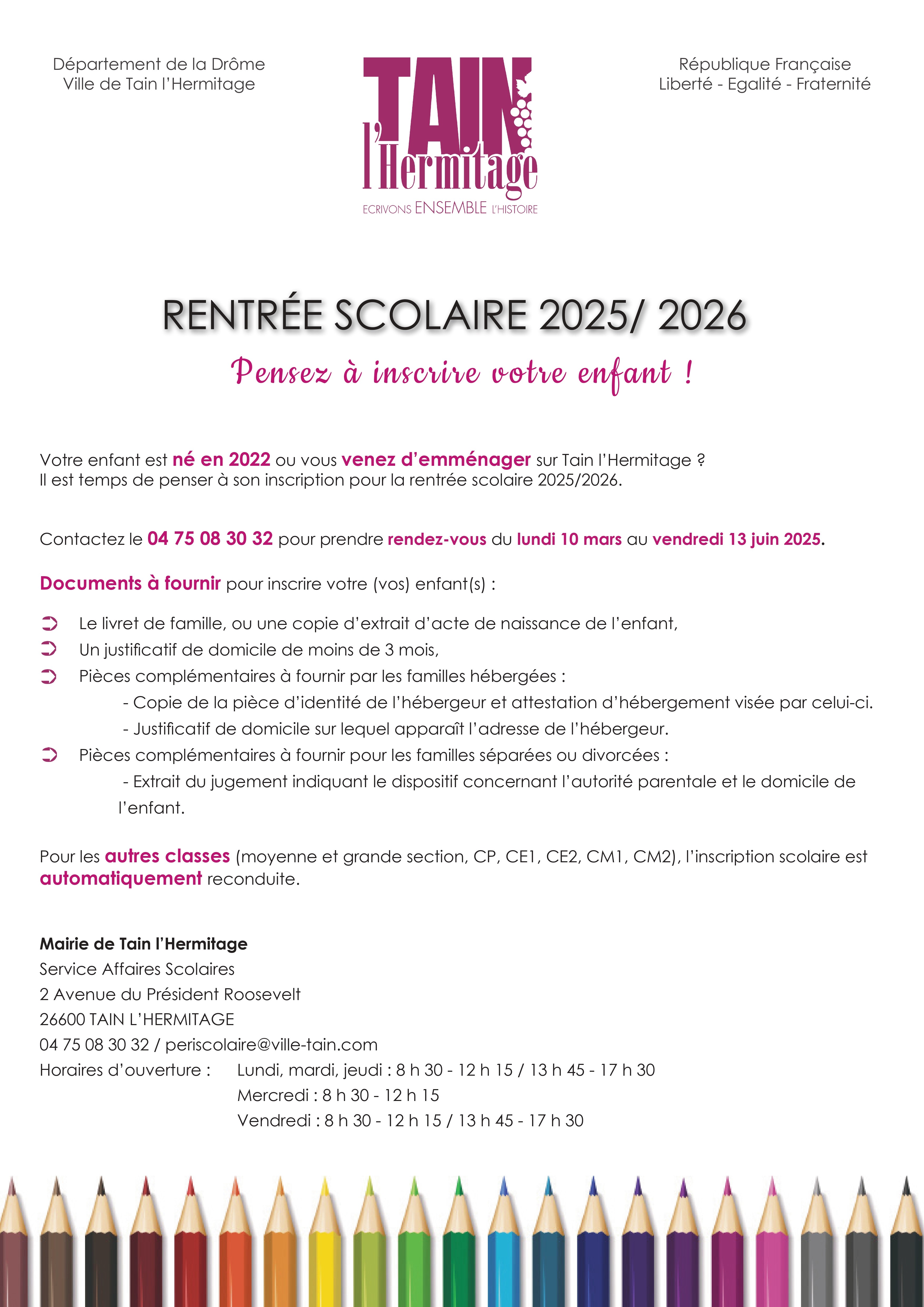 inscription scolaire 2023 2024