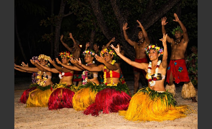 La troupe du spectacle "Ballets & Légendes de Tahiti"