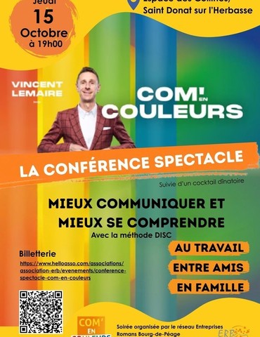 Conférence-Spectacle " Com' en couleurs" - Saint-Donat
