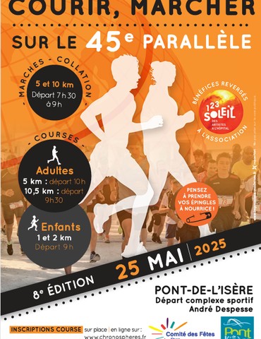 COURIR, MARCHER sur le 45e Parallèle