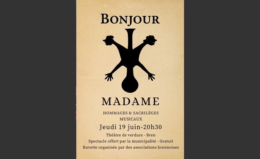 Concert Bonjour Madame- Affiche  - Ville de Bren_Bren
