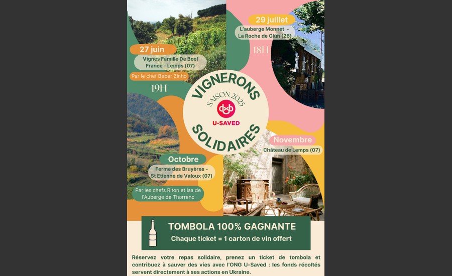 Vignerons solidaires -affiche- L'Auberge Monnet_La Roche-de-Glun