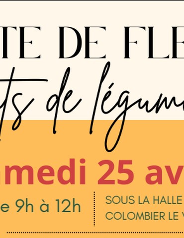 Marché aux fleurs et plants de légumes