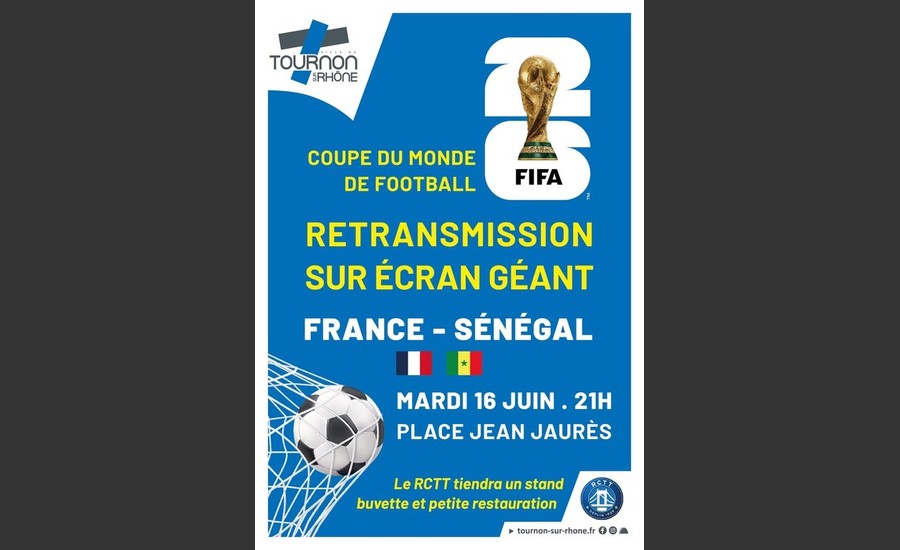 Retransmission du match sur écran géant